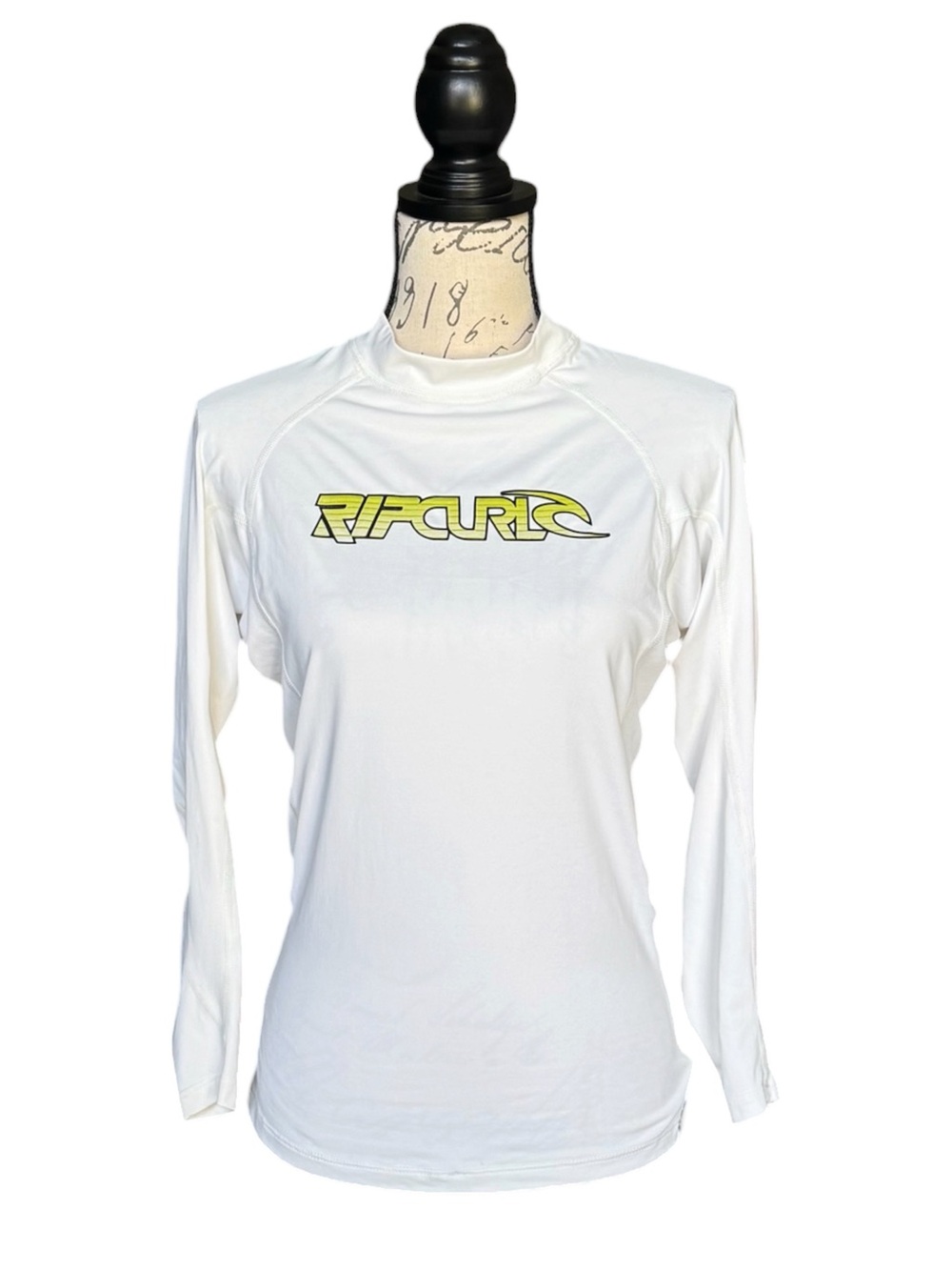 Rip Curl White Long Sleeve Logo Rash Guard